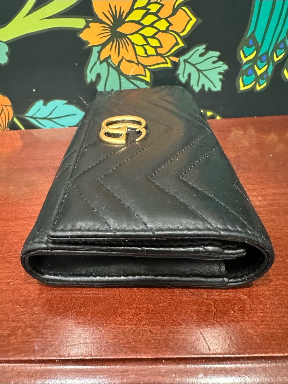 Gucci GG Marmont Matelassé Black Leather Continental Wallet - Picture 7 of 14